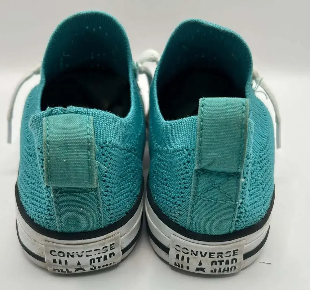 Converse Chuck Taylor All Star Ocean Drip Teal Knit Slip-On Junior Sneakers US 2